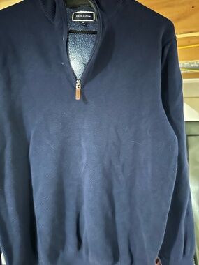 Club Room Men's Dark Navy Quarter-Zip Sweater